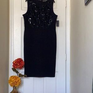 Chic Black Sequin Midi Dress